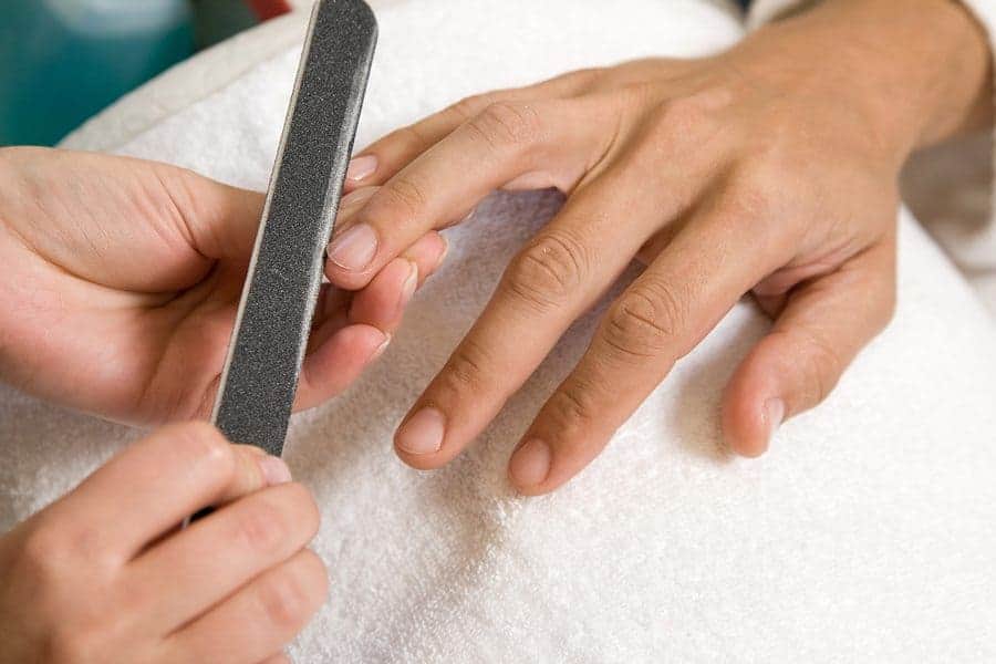 Man Getting Manicure