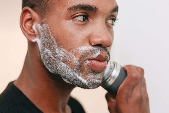 Man Shaving Face