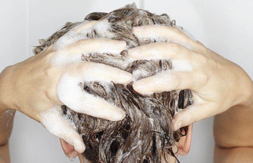 Man Shampooing Hair