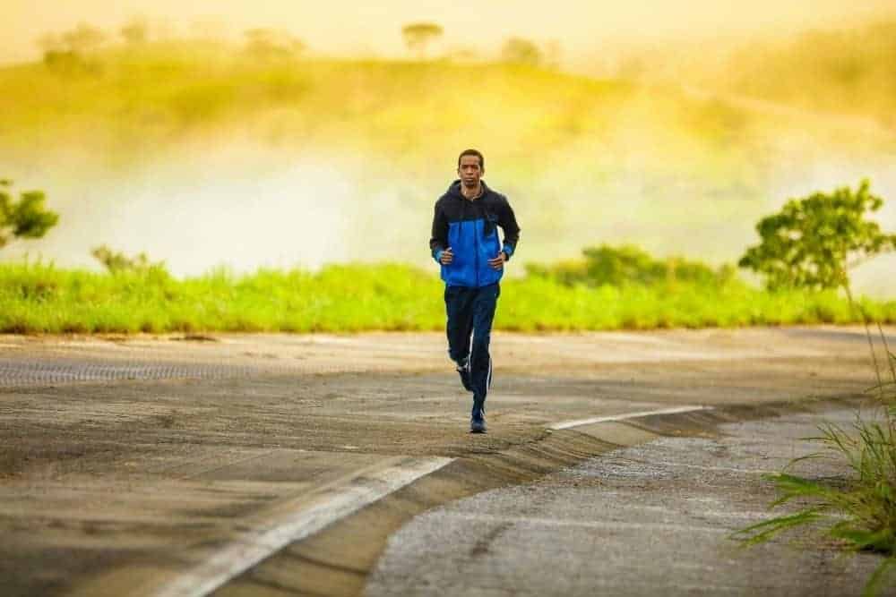 Man Running on Street