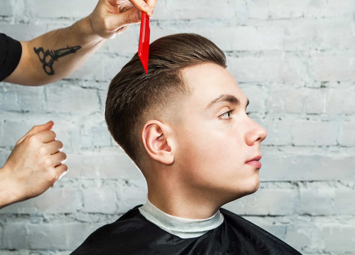 Slicked Back Men's Haircut