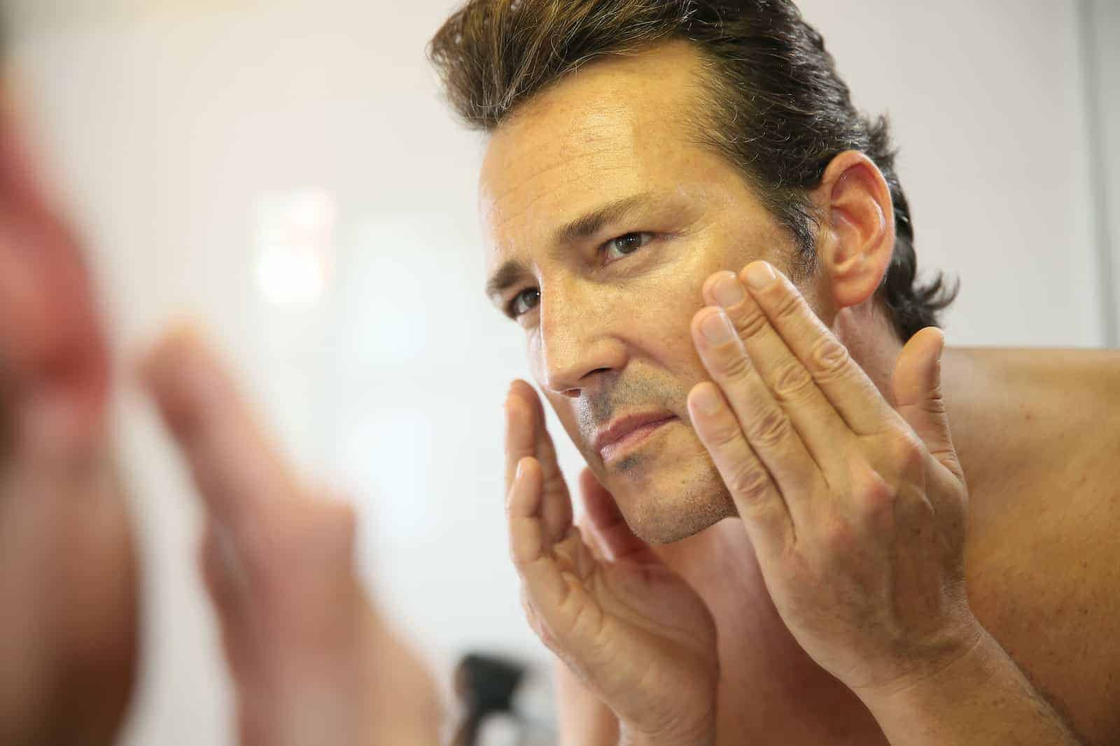 Man Washing Face