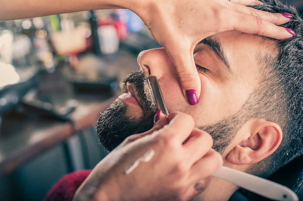 Straight razor shave at 18|8 Fine Men's Salons 4S Ranch