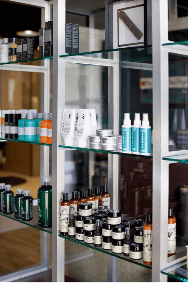 Professional men's hair products at 18|8 Fine Men's Salons